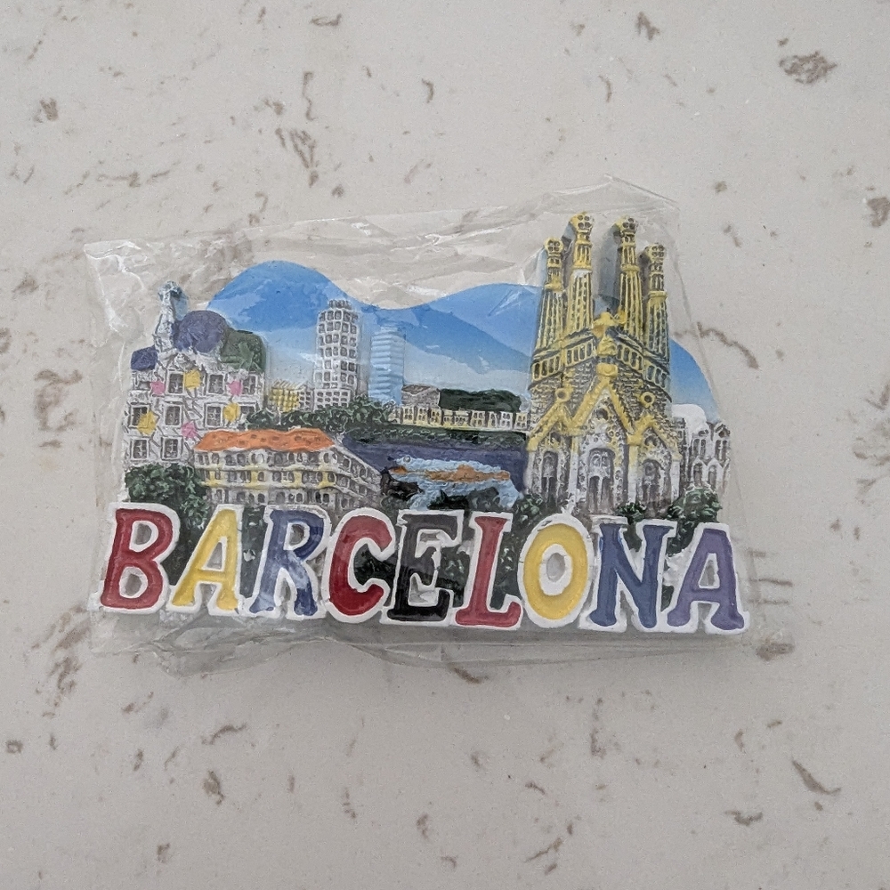 Colorful Barcelona Souvenir Magnet